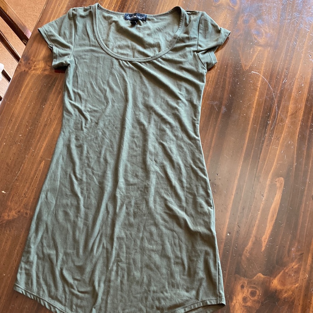 Olive green cotton dress